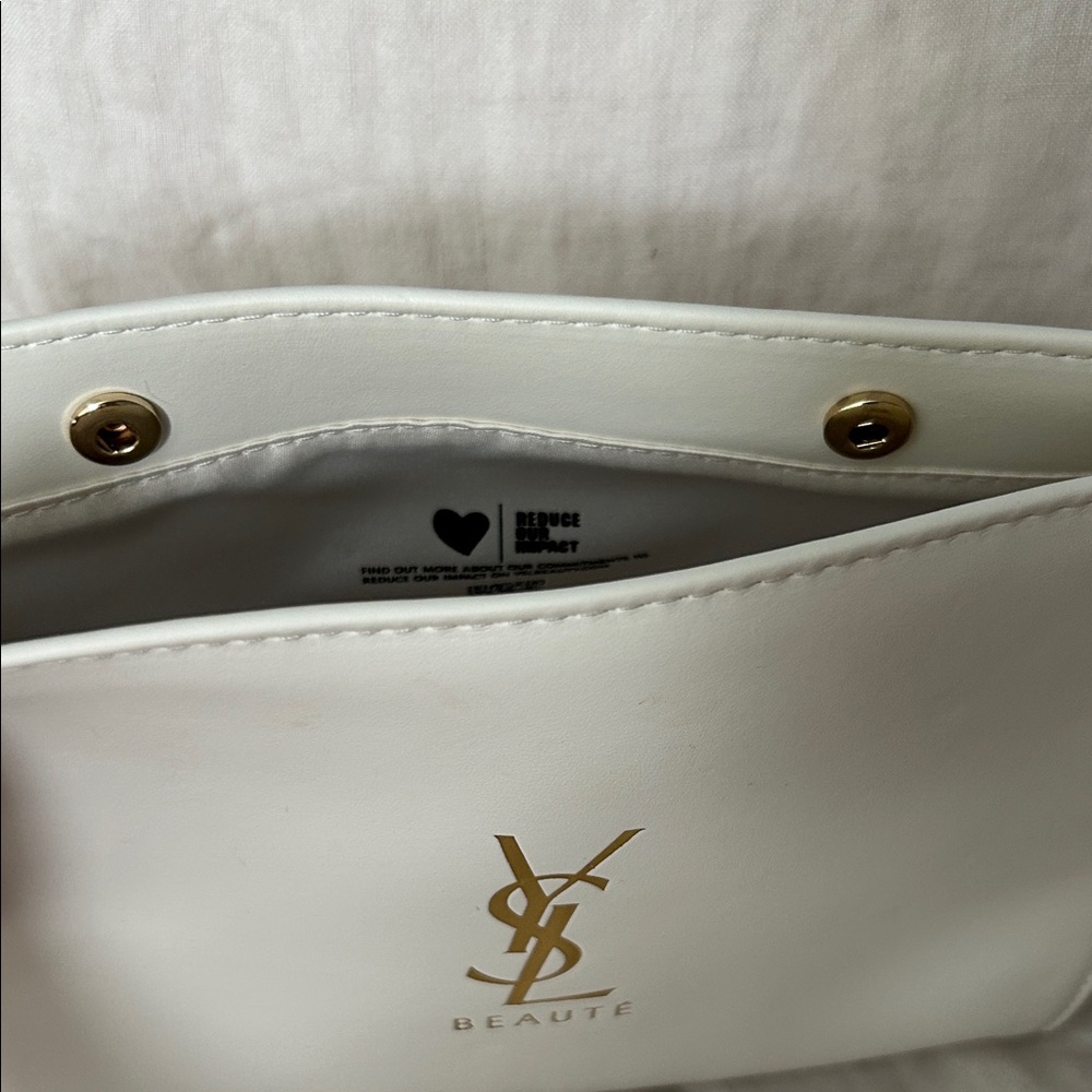 YSL Beaute White makeup bag libre perfume samples lotion full size - Picture 3 of 7